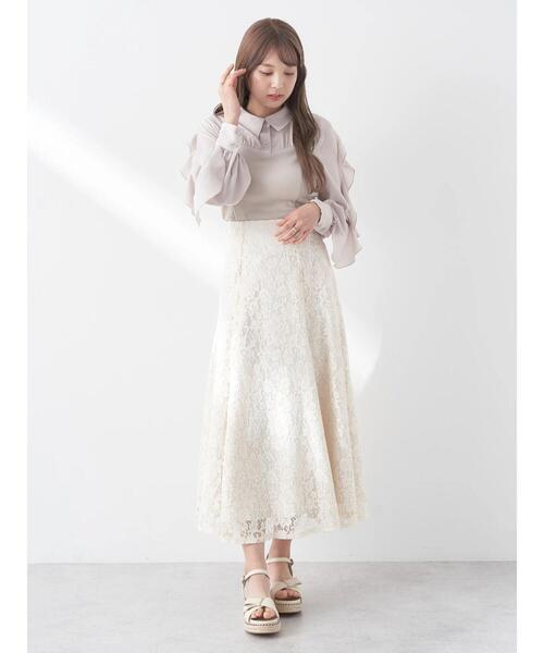&ellecy レースプリントスカート 楽天市場】「ランキング受賞」 【再入荷♪7/19 20時】（SM/L2L