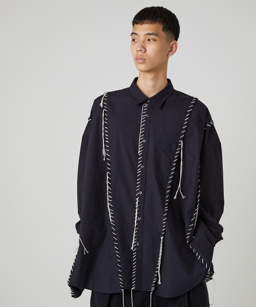 discovered / 長袖シャツ/FREE/--/BLK/DC NS-SH DISCOVERED（ディスカバード） シャツ DISCOVERED DOCKING WIDE