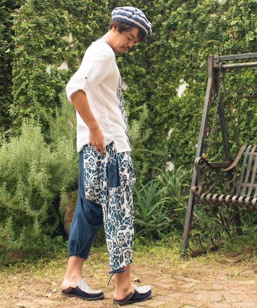 【送関込・国内発送】STARTEXCEEDEND★ ストリート 7分丈 パンツ サルエルパンツ メンズ クロップドパンツ テーパード スラックス