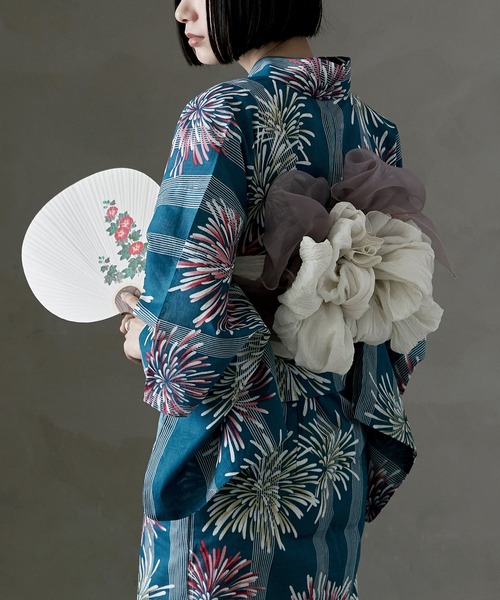 asaka 浴衣 大人浴衣ブランドasaka 着付けのいらない二部式浴衣
