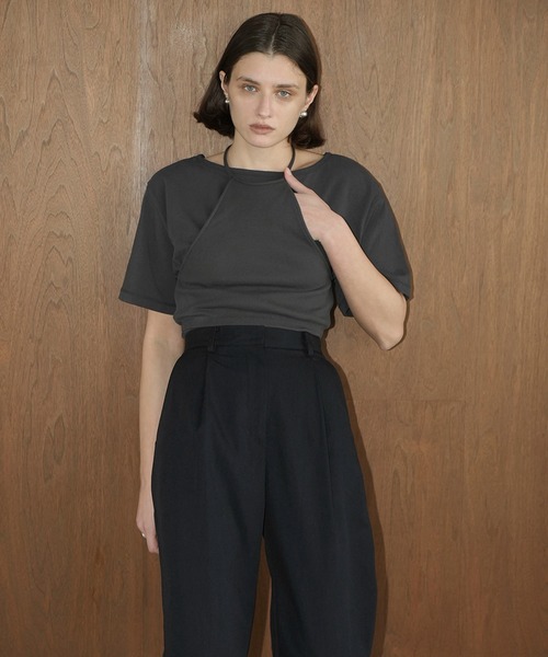 CLANE（クラネ） tシャツ 半袖 HALTER BUSTIER SET TEE レディース