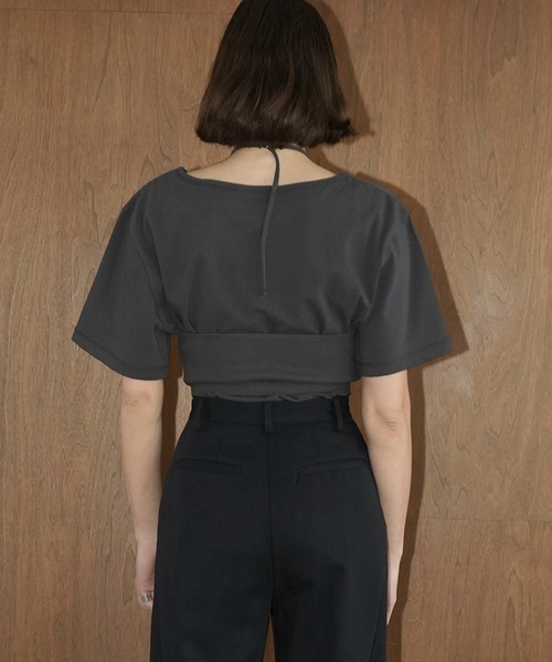 CLANE（クラネ） tシャツ 半袖 HALTER BUSTIER SET TEE レディース