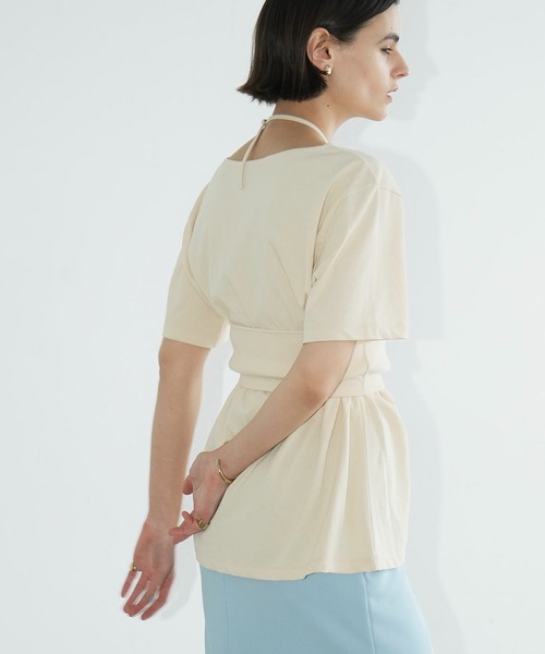 CLANE（クラネ） tシャツ 半袖 HALTER BUSTIER SET TEE レディース