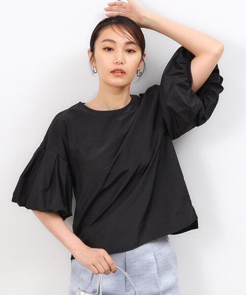 OPAQUE.CLIP ブラウス シャツ バルーンスリーブブラウス「洗濯機洗い可