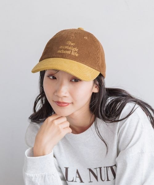 LOWRYS FARM キャップ 帽子 2トーンコーデュロイCAP 140417
