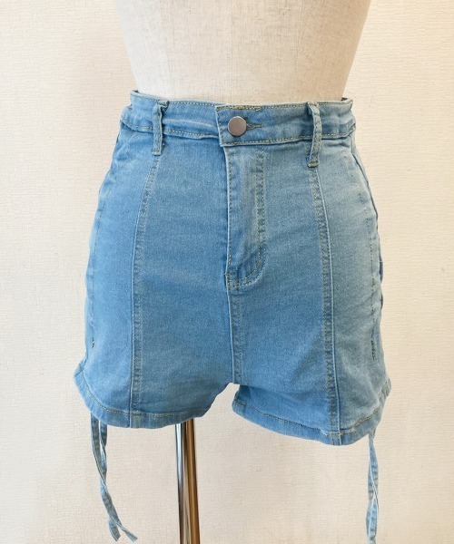 ジーンズ デニム デニムパンツ サイドドロストリボンデニム