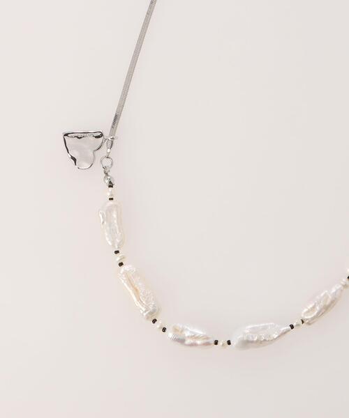 LANVIN en Bleu ネックレス スティックパールハートネックレス