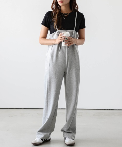 ELLIE タックサロペットBLACK Sサイズ パンツ ワイドパンツサロペット レディース : ZOZOTOWN Yahoo!店