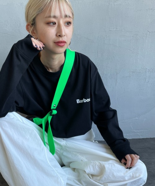 tシャツ 「Barbour/バブアー」 ワンポイントロゴ ロングスリーブTシャツ レディース メンズ