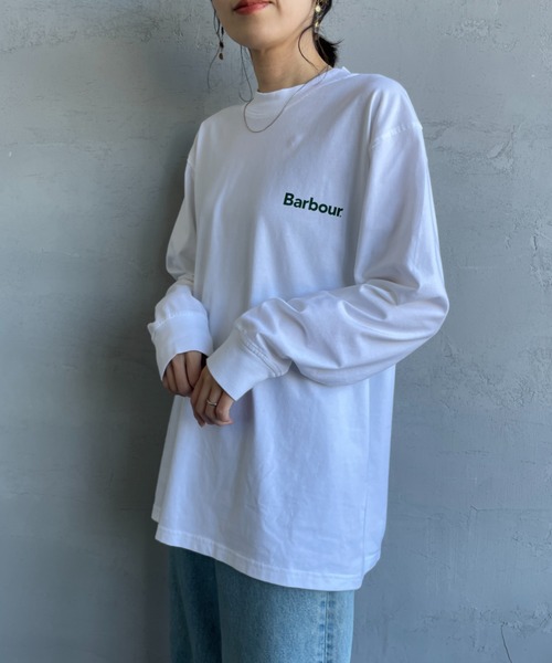 Barbour（バブアー） tシャツ ワンポイントロゴ ロングスリーブTシャツ 