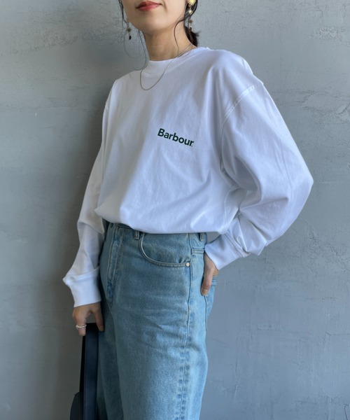 Barbour（バブアー） tシャツ ワンポイントロゴ ロングスリーブTシャツ 