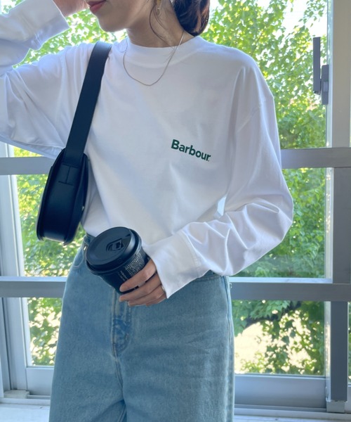 tシャツ 「Barbour/バブアー」 ワンポイントロゴ ロングスリーブTシャツ レディース メンズ JAPAN LIMITED