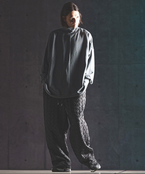 GLIMCLAP トレーナー スウェット msw1578- Loose neck oversized 