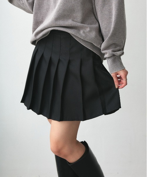 ad thie（アドティエ） スカート インナー付き プリーツミニスカート