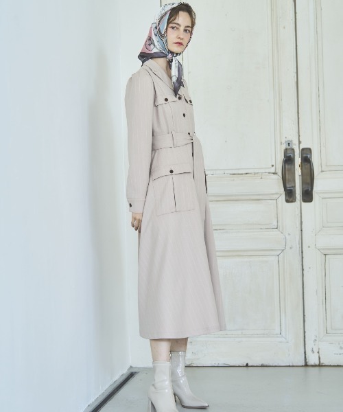 And Couture　アンドクチュール　ロングシャツジャケット　ワンピース AND COUTURE（アンドクチュール）の「デニムノースリロング