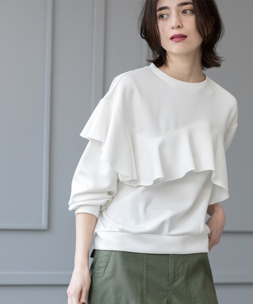 tシャツ アシメフリルデザイントップス レディース &. NOSTALGIA tシャツ 「ZOZO限定」アシメフリルカットソー