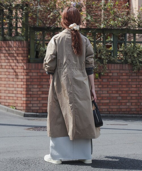 B：MING by BEAMS コート アウター 撥水 ナイロン ロングコート
