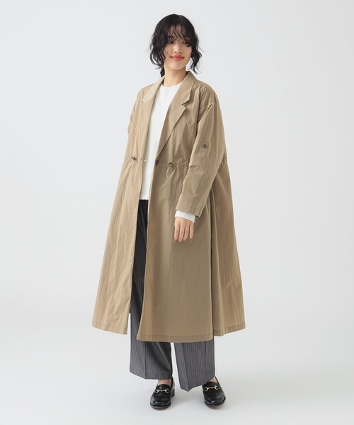 B：MING by BEAMS コート アウター 撥水 ナイロン ロングコート