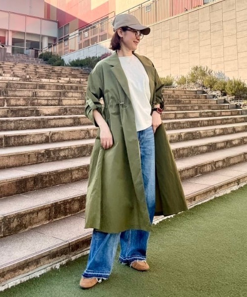 B：MING by BEAMS コート アウター 撥水 ナイロン ロングコート