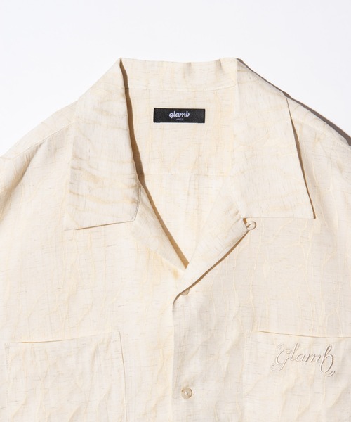 glamb（グラム） シャツ Crack Open Collar Shirt / クラックオープン 