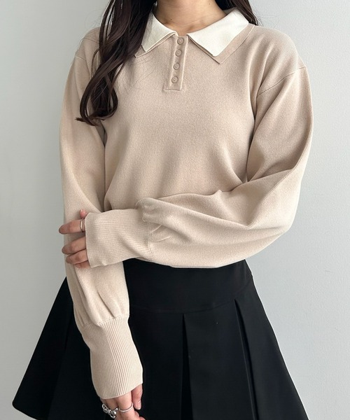 Heather ニット セーター アソートポロニット 323487 レディース