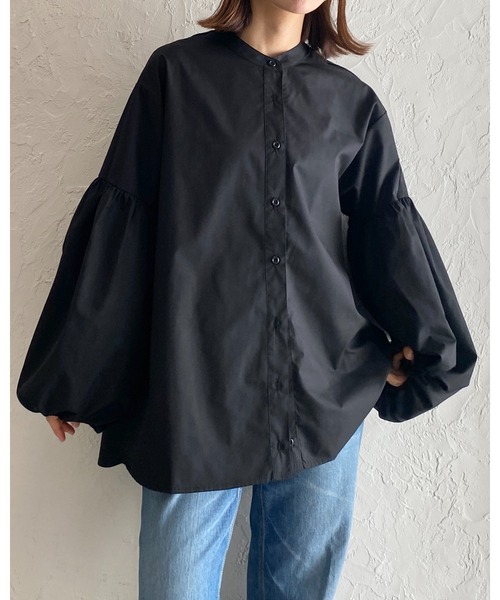 She's Closet ブラウス シャツ 卒園式 卒業式 スタンドカラー裾フレア