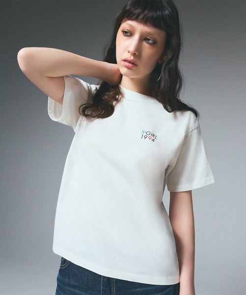 X-girl tシャツ POP FACE S/S TEE レディース メンズ : ZOZOTOWN