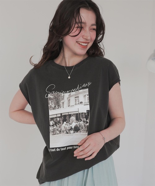 titivate（ティティベイト） tシャツ フレンチスリーブピグメント