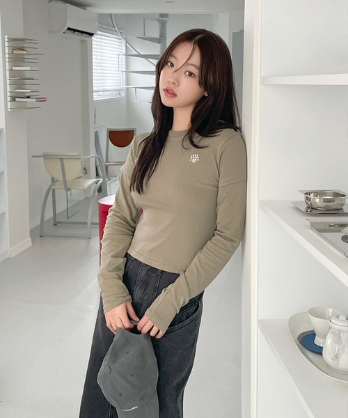 tシャツ A'GEM/9 × .kom 「「muah muah/ムーアムーア」LAYERED LONG SLEEVE T-SHIRT/レイヤードロング tシャツ A'GEM/9 × .kom 「「muah muah/ムーアムーア」LAYERED