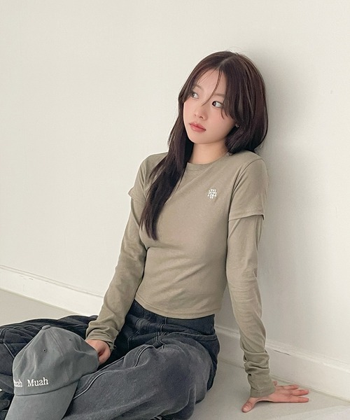 tシャツ A'GEM/9 × .kom 「「muah muah/ムーアムーア」LAYERED