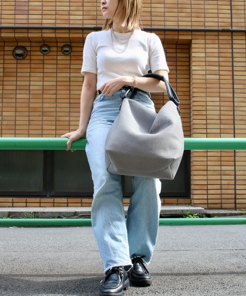 定価¥12,980【Scrap Book】トートバッグ　匿名配送 Scrap Book トートバッグ 「Scrap Book」メッシュワンハンドル