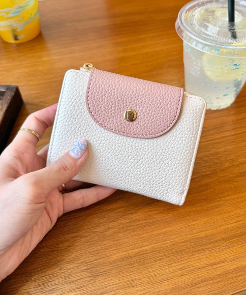 SOLLON.（ソルロン） 財布 二つ折りバイカラーミニウォレット