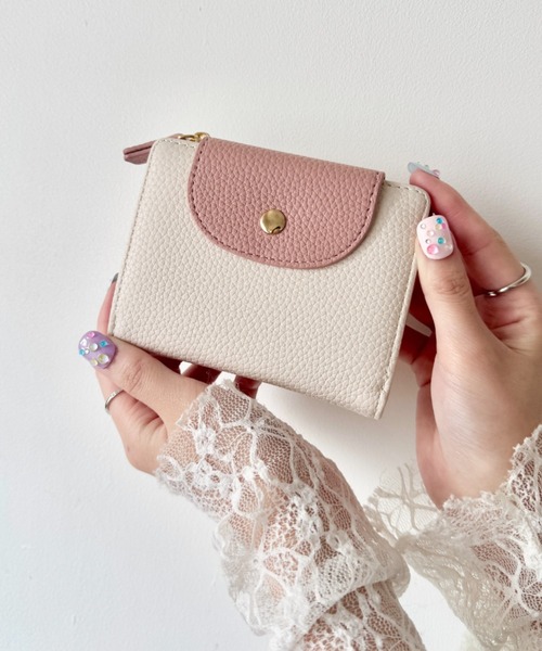 SOLLON.（ソルロン） 財布 二つ折りバイカラーミニウォレット