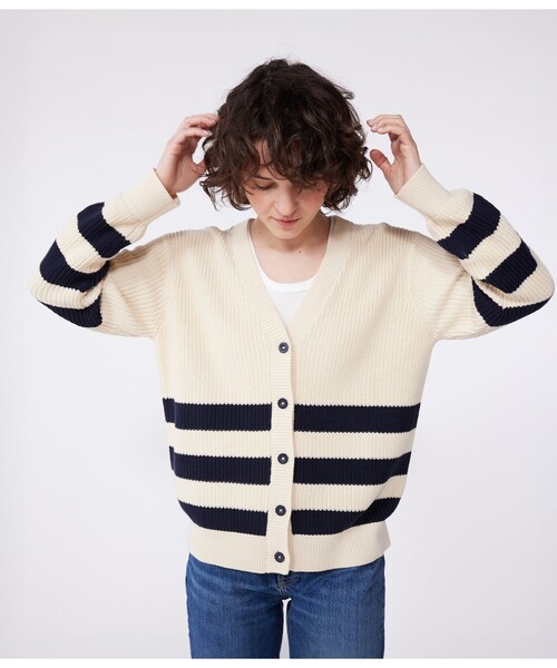 PETIT BATEAU カーディガン コットンニットカーディガン