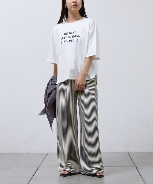 houseonthehill カジュアルパンツ ストライプ ホワイト houseonthehill カジュアルパンツ ストライプ ホワイト ホワイト