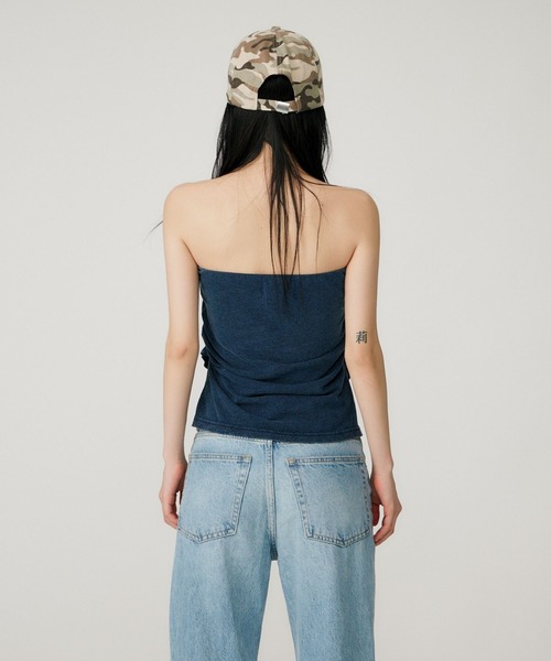BEEDEN チューブトップ ベアトップ GATHER RIBBON TUBE TOP : ZOZOTOWN