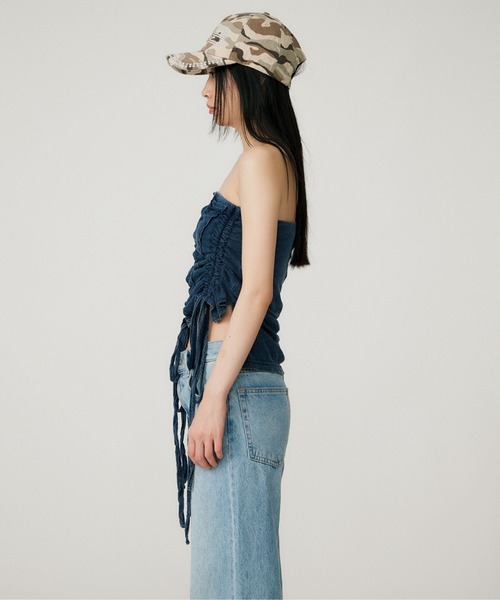 BEEDEN チューブトップ ベアトップ GATHER RIBBON TUBE TOP : ZOZOTOWN