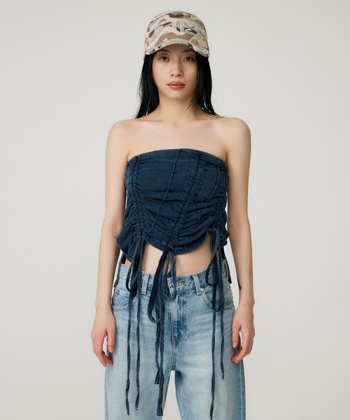Rest&Recreation BANDANA TUBE TOP チューブトップ BEEDEN チューブトップ ベアトップ GATHER RIBBON TUBE TOP : ZOZOTOWN