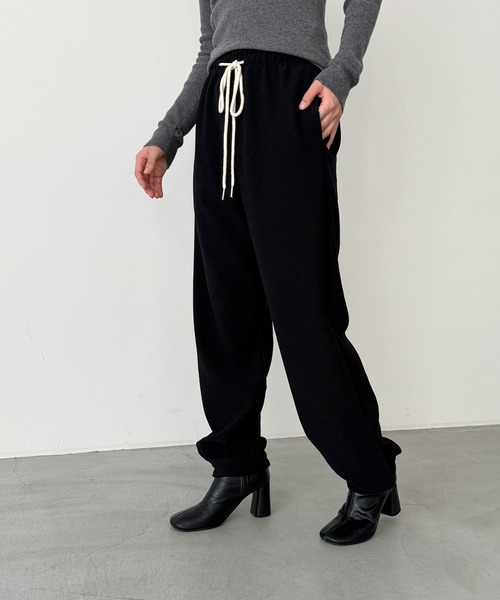 CANAL JEAN」 「red chop works」イージーパンツ 38 ブラック
