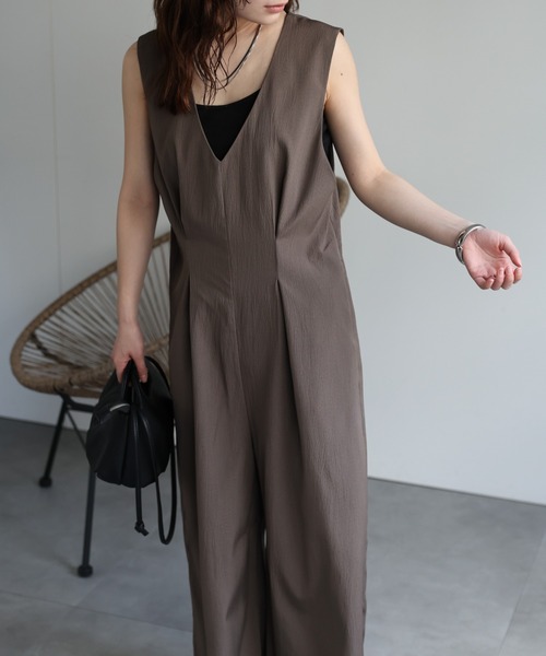 サロペット・オーバーオール・オールインワン 24SS AP STUDIO VIS TWILL ALL IN ONE ap retro サロペット オーバーオール 「オケージョン対応」タック