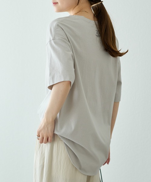 pual ce cin 半袖Tシャツ pual ce cin tシャツ 汗シミ防止ワンポイントロゴTシャツ