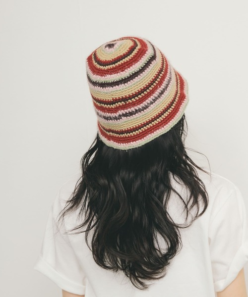 KBF（ケービーエフ） ニット帽 ニットキャップ マルチボーダーニット