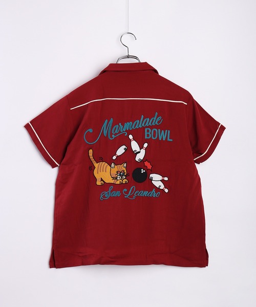 HOUSTON ヒューストン　猫刺繍 半袖シャツ HOUSTON tシャツ 刺繍半袖Tシャツ(CAT) レディース メンズ
