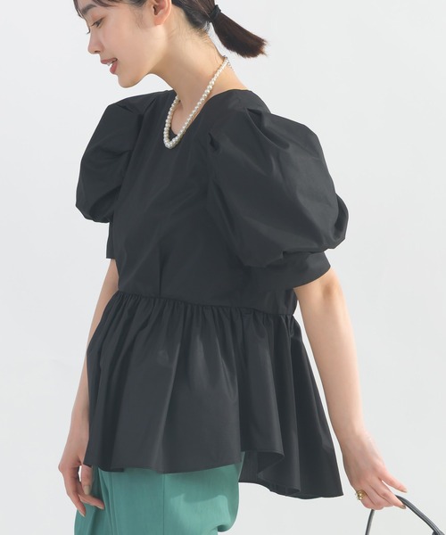 コンビニ❌ ワンダフルワールド パフスリーブブラウス PICCIN PERLA ブラウス シャツ エアーパフスリーブブラウス レディース