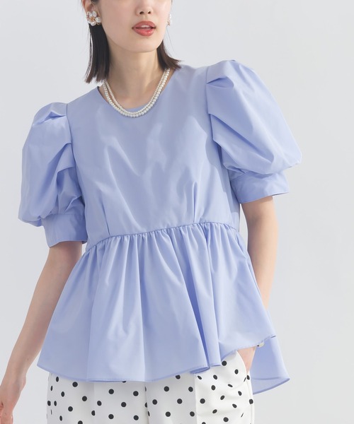 PICCIN PERLA ブラウス シャツ エアーパフスリーブブラウス レディース 