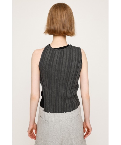 tシャツ ASYMMETRY RIB HG BIBS アシンメトリー リブ ハイゲージ ビブス 夏服 レディース SLY tシャツ ASYMMETRY RIB HG BIBS アシンメトリー リブ