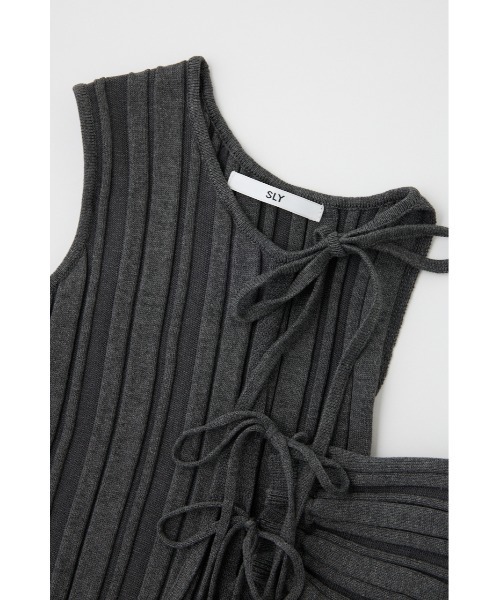 SLY tシャツ ASYMMETRY RIB HG BIBS アシンメトリー リブ