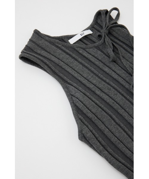 tシャツ ASYMMETRY RIB HG BIBS アシンメトリー リブ ハイゲージ ビブス 夏服 レディース SLY tシャツ ASYMMETRY RIB HG BIBS アシンメトリー リブ