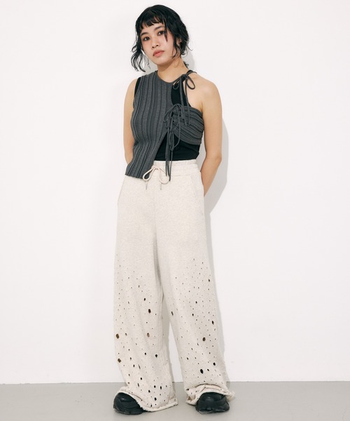 トップス SLY ASYMMETRY RIB HG BIBS SLY | ASYMMETRY RIB HG BIBS (その他ファッション雑貨 ) |SHEL
