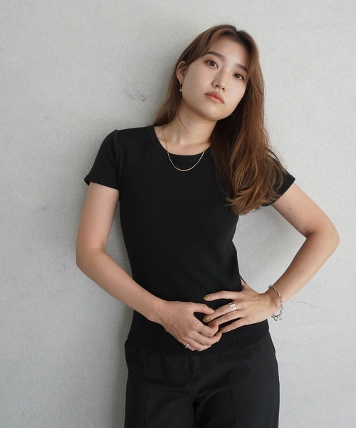 「ETRE TOKYO」 半袖Tシャツ FREE ブラック レディース